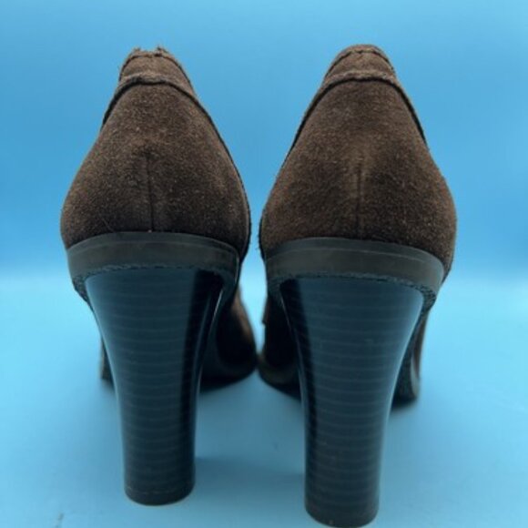 Ann Taylor Loft Women’s Brown Suede Heels Size 8M With Tassels - Picture 5 of 9